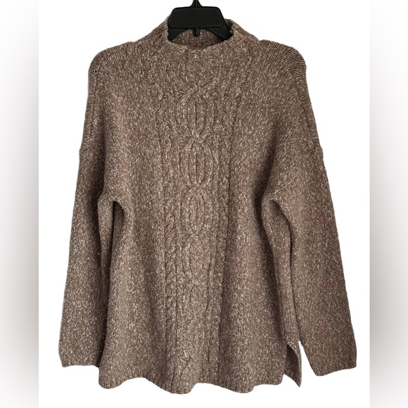 J Jill Sweater Size S Mock Neck Super Soft Beige Neutral Fall Staple Classic - Picture 1 of 7